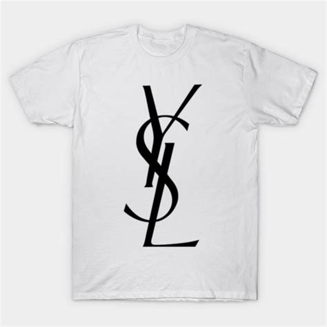 white ysl logo t shirt men|ysl graphic tees.